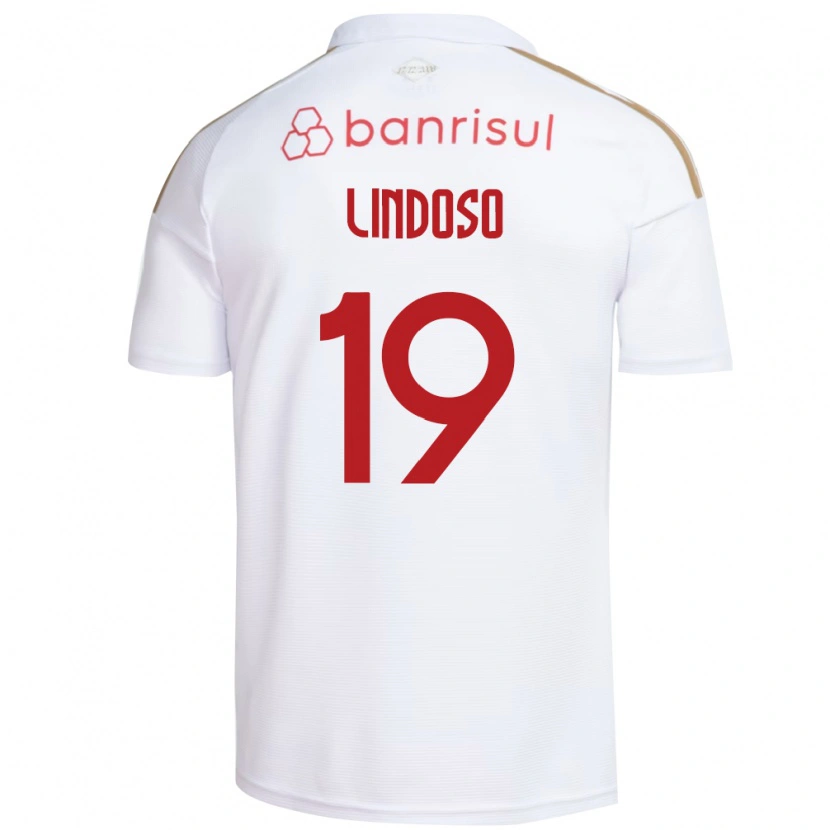 Danxen Donna Maglia Rodrigo Lindoso #19 Bianco Rosso Kit Gara Away 2026/27 Maglietta