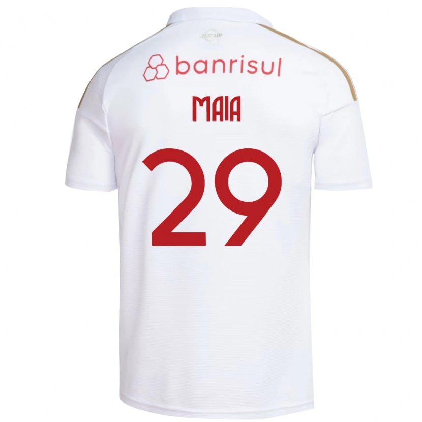 Danxen Donna Maglia Thiago Maia #29 Bianco Rosso Kit Gara Away 2026/27 Maglietta