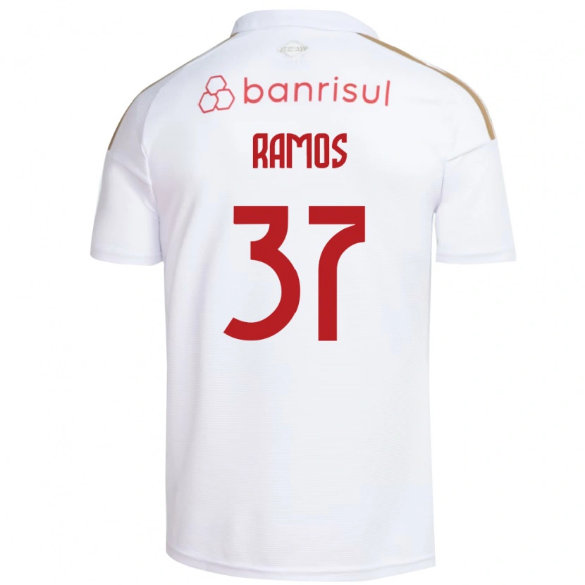 Danxen Donna Maglia Lucas Ramos #37 Bianco Rosso Kit Gara Away 2026/27 Maglietta