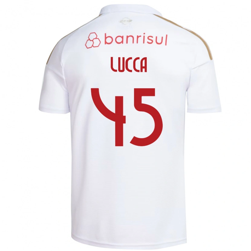 Danxen Donna Maglia Lucca #45 Bianco Rosso Kit Gara Away 2026/27 Maglietta