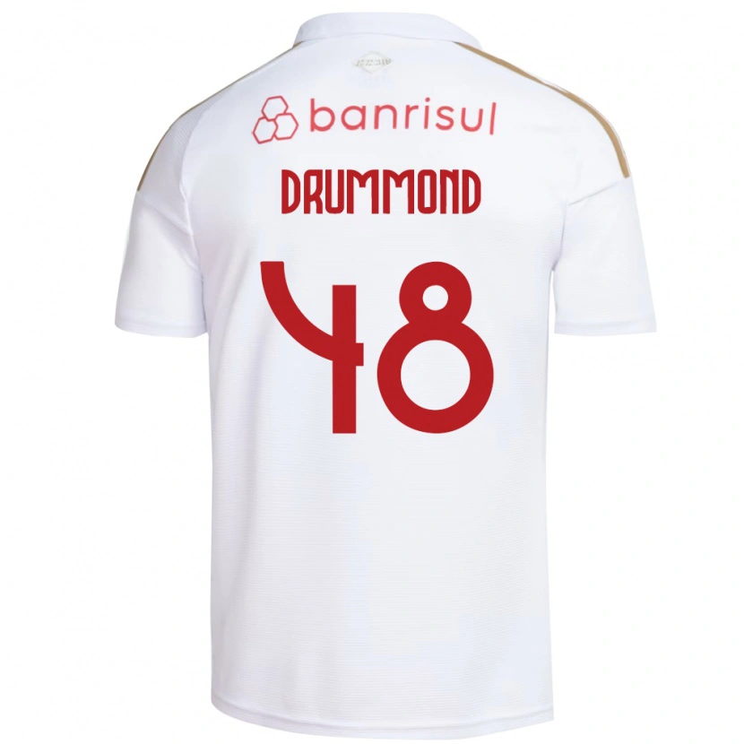 Danxen Donna Maglia Lucca Drummond #48 Bianco Rosso Kit Gara Away 2026/27 Maglietta
