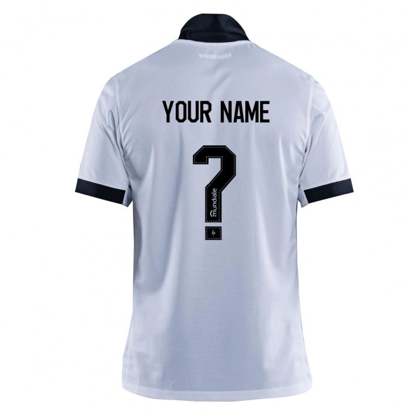 Danxen Donna Maglia Il Tuo Nome #0 Nero Bianco Kit Gara Away 2026/27 Maglietta