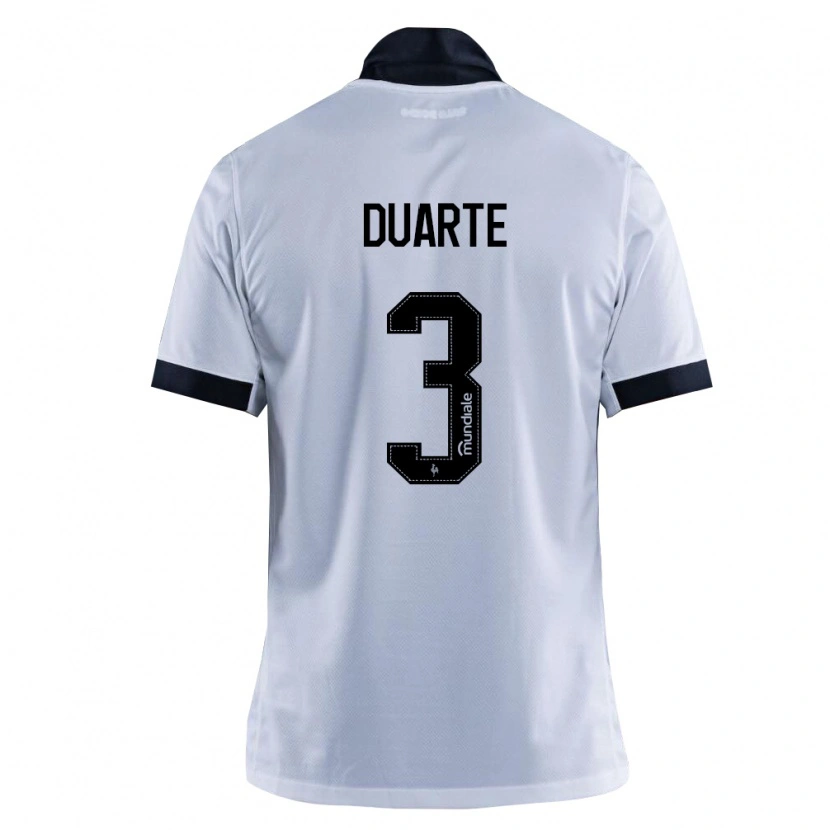 Danxen Donna Maglia Léo Duarte #3 Nero Bianco Kit Gara Away 2026/27 Maglietta