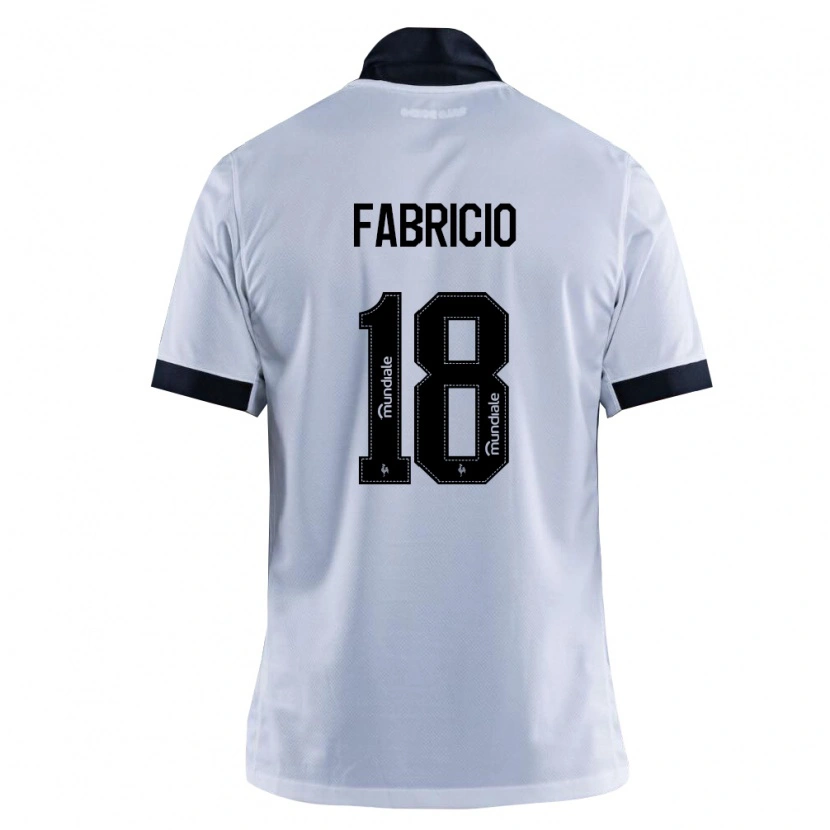 Danxen Donna Maglia Fabricio Eduardo Da Costa Melo #18 Nero Bianco Kit Gara Away 2026/27 Maglietta