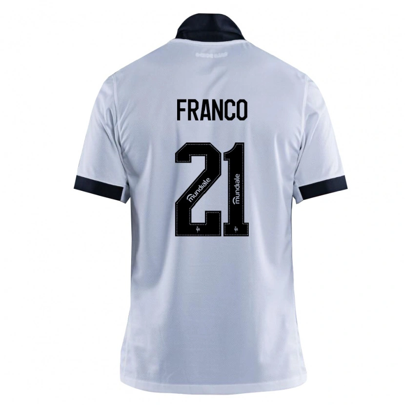 Danxen Donna Maglia Alan Franco #21 Nero Bianco Kit Gara Away 2026/27 Maglietta