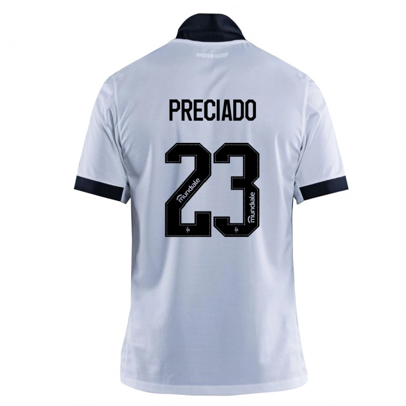 Danxen Donna Maglia Angelo Preciado #23 Nero Bianco Kit Gara Away 2026/27 Maglietta