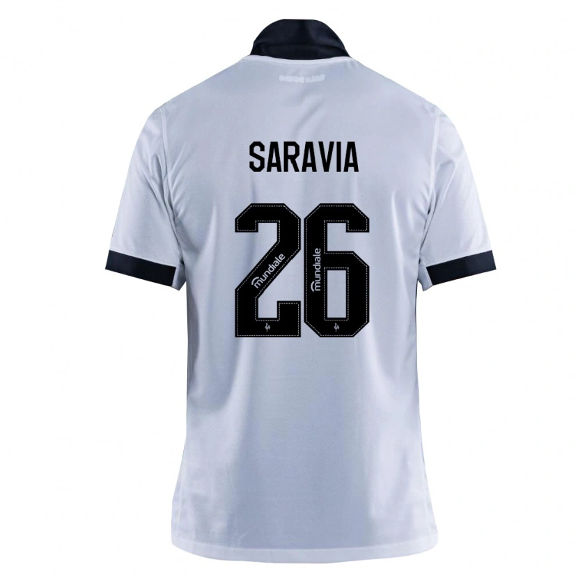 Danxen Donna Maglia Renzo Saravia #26 Nero Bianco Kit Gara Away 2026/27 Maglietta