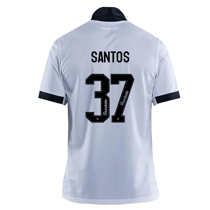 Danxen Donna Maglia Junior Santos #37 Nero Bianco Kit Gara Away 2026/27 Maglietta