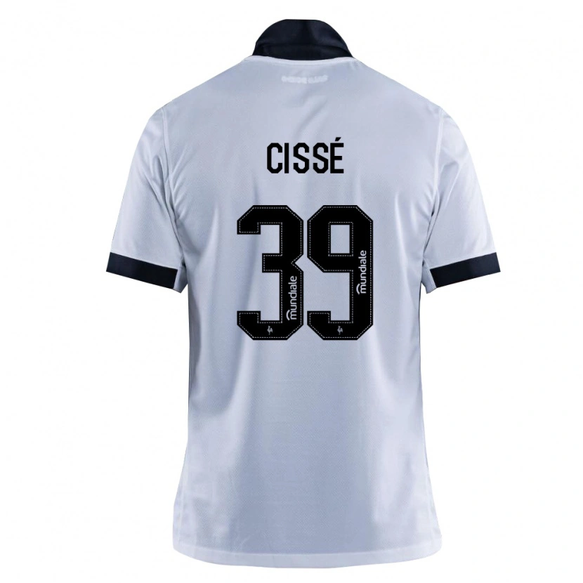 Danxen Donna Maglia Mamady Cissé #39 Nero Bianco Kit Gara Away 2026/27 Maglietta