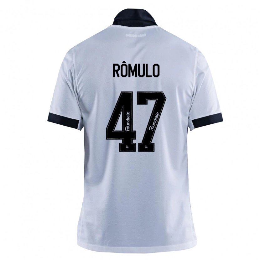 Danxen Donna Maglia Rômulo Helberte Pereira Júnior #47 Nero Bianco Kit Gara Away 2026/27 Maglietta