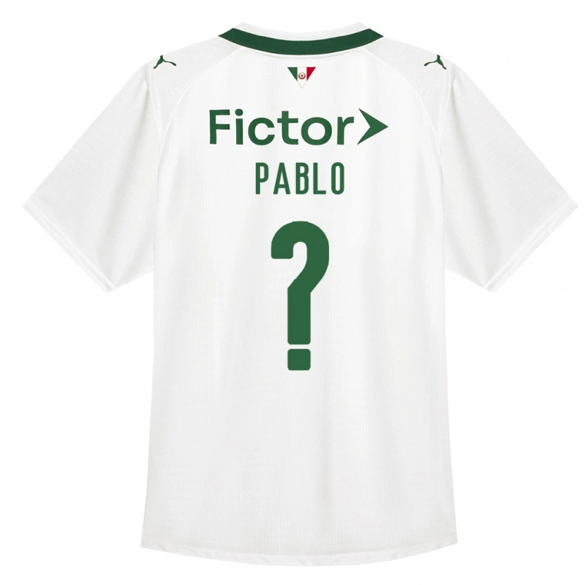 Danxen Donna Maglia Ruan Pablo #0 Verde Bianco Kit Gara Away 2026/27 Maglietta