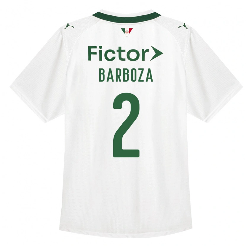 Danxen Donna Maglia Alexander Barboza #2 Verde Bianco Kit Gara Away 2026/27 Maglietta
