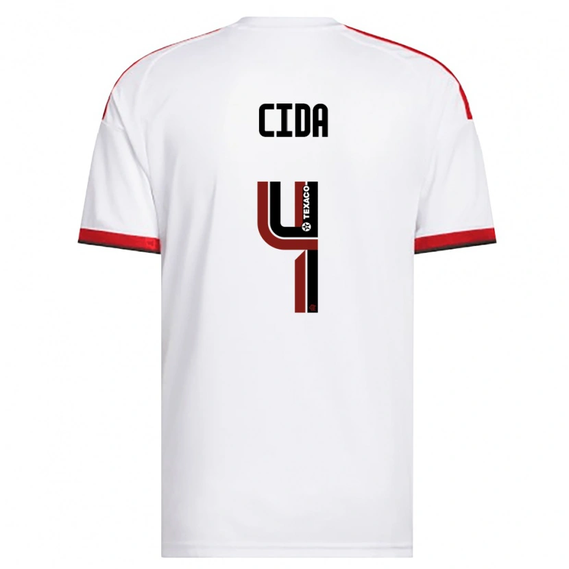 Danxen Donna Maglia Cida #4 Bianco Rosso Nero Kit Gara Away 2026/27 Maglietta