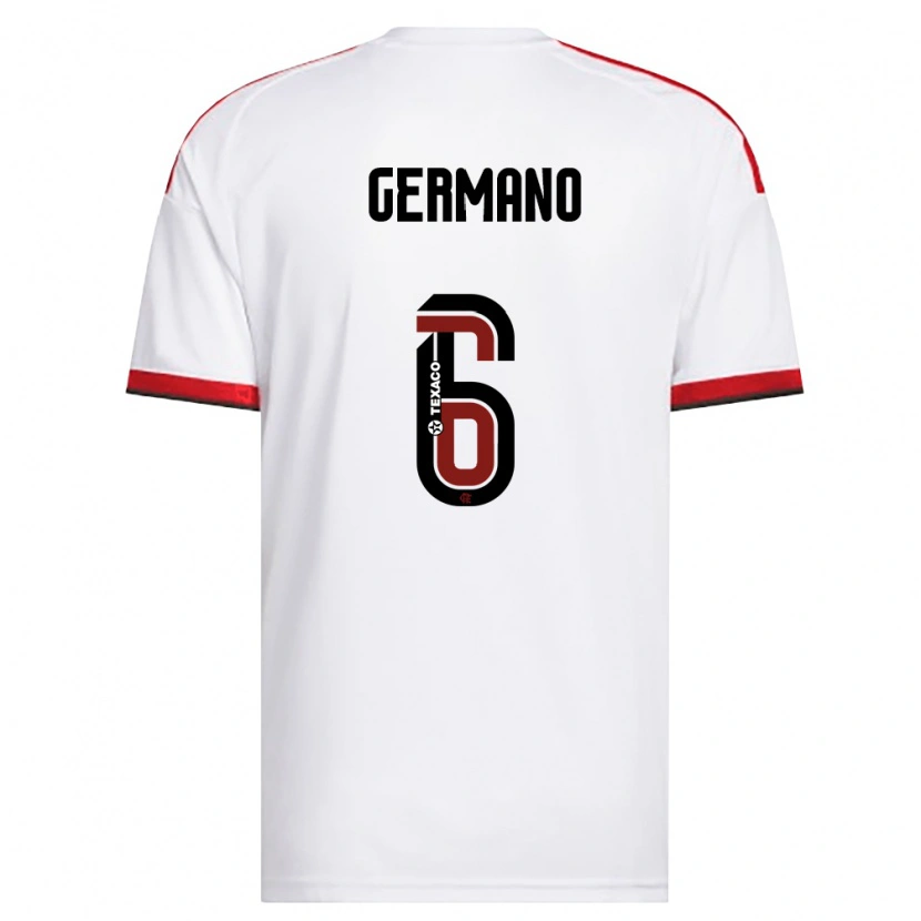 Danxen Donna Maglia Antônio Germano Da Silva Neto #6 Bianco Rosso Nero Kit Gara Away 2026/27 Maglietta