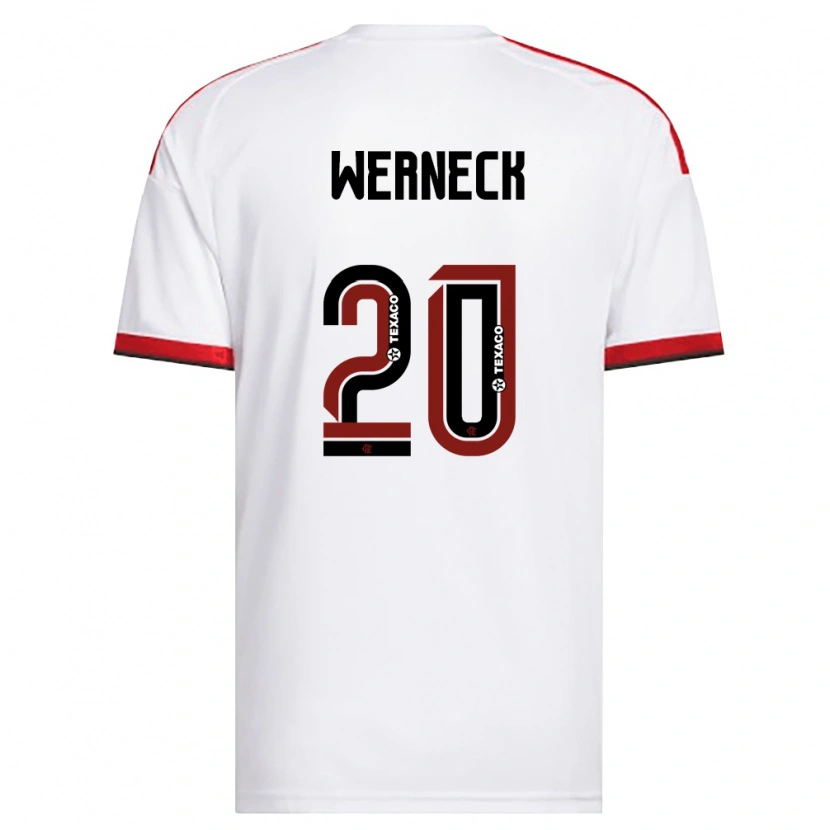 Danxen Donna Maglia Gabriel Werneck #20 Bianco Rosso Nero Kit Gara Away 2026/27 Maglietta