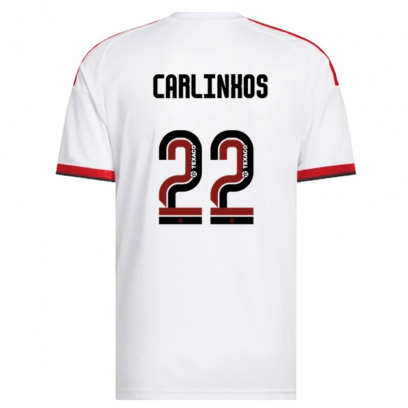 Danxen Donna Maglia Carlinhos #22 Bianco Rosso Nero Kit Gara Away 2026/27 Maglietta