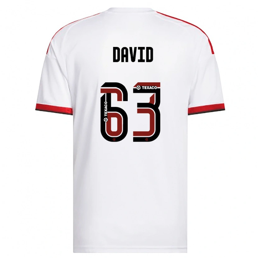 Danxen Donna Maglia David Viana De Oliveira #63 Bianco Rosso Nero Kit Gara Away 2026/27 Maglietta