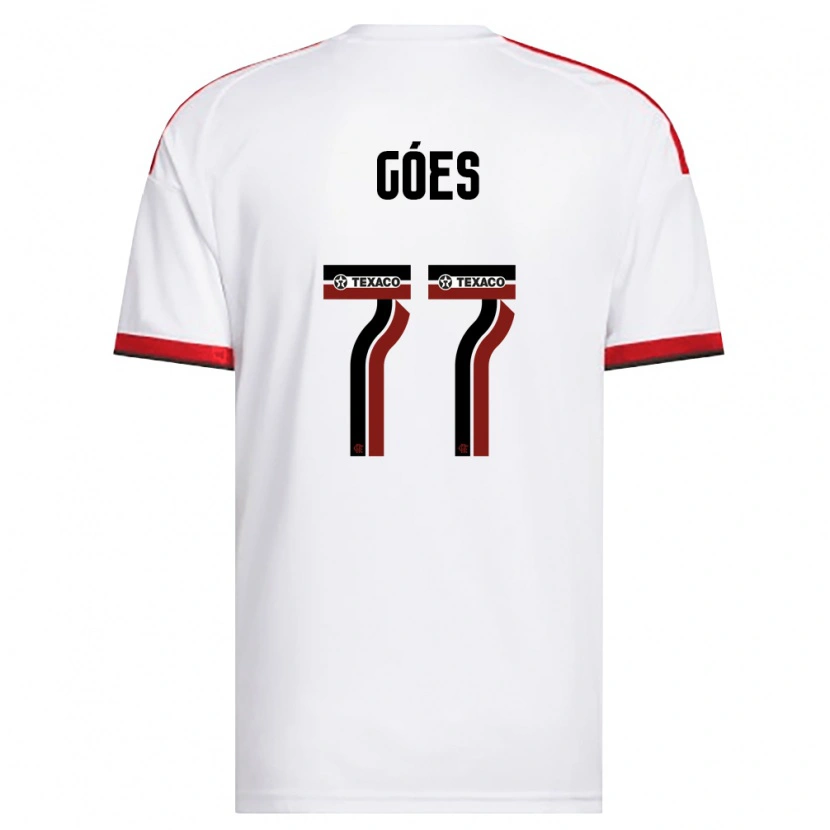 Danxen Donna Maglia Johnny Góes #77 Bianco Rosso Nero Kit Gara Away 2026/27 Maglietta
