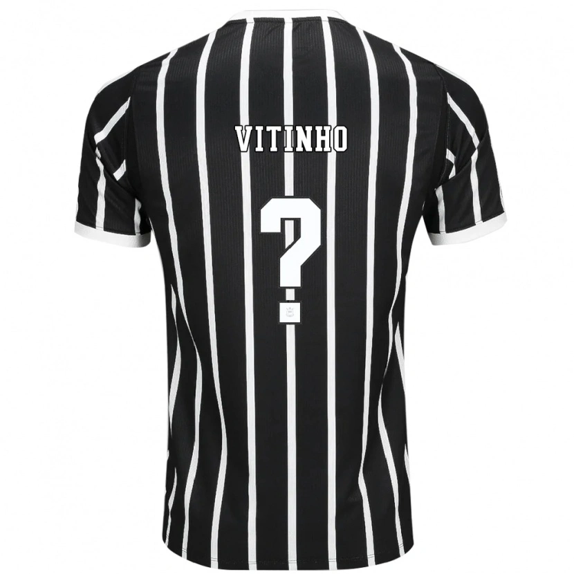 Danxen Donna Maglia Vitinho #0 Nero Bianco Rosso Kit Gara Away 2026/27 Maglietta