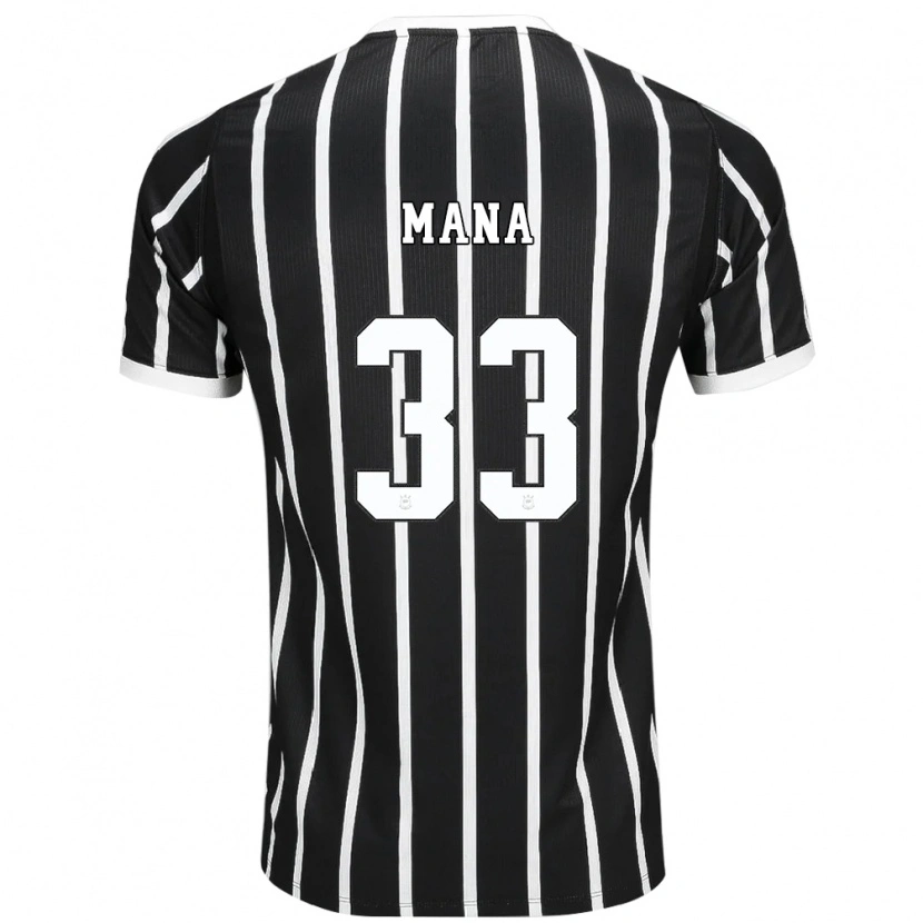 Danxen Donna Maglia Léo Mana #33 Nero Bianco Rosso Kit Gara Away 2026/27 Maglietta