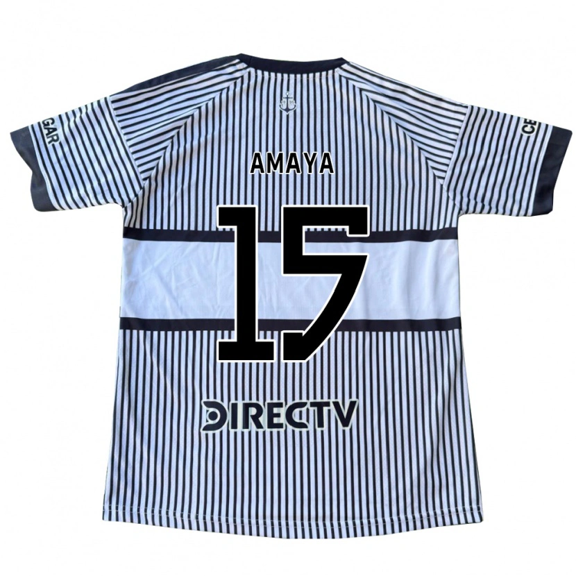 Danxen Donna Maglia Facundo Amaya #15 Bianco Giallo Nero Kit Gara Away 2026/27 Maglietta