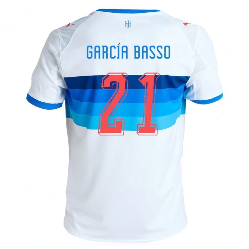 Danxen Donna Maglia Agustín García Basso #21 Bianco Azzurro Kit Gara Home 2026/27 Maglietta