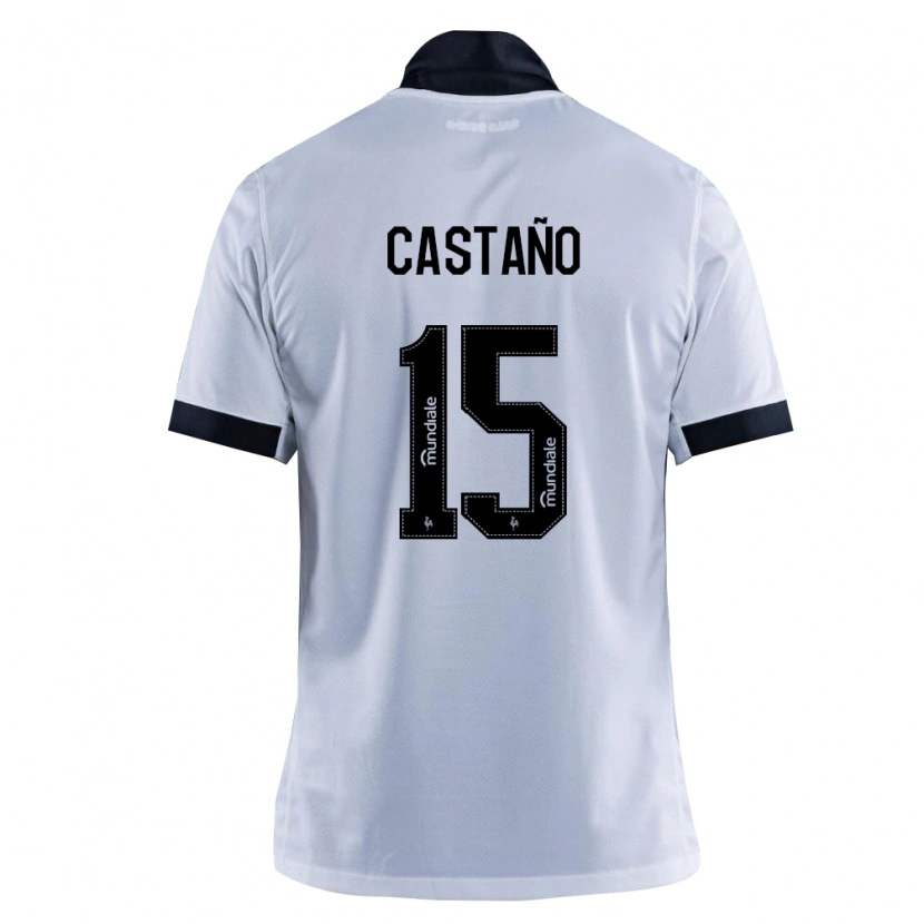 Danxen Donna Maglia Kevin Castaño #15 Nero Bianco Kit Gara Away 2026/27 Maglietta