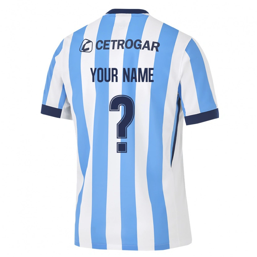 Danxen Bambino Maglia Il Tuo Nome #0 Azzurro Bianco Nero Kit Gara Home 2026/27 Maglietta