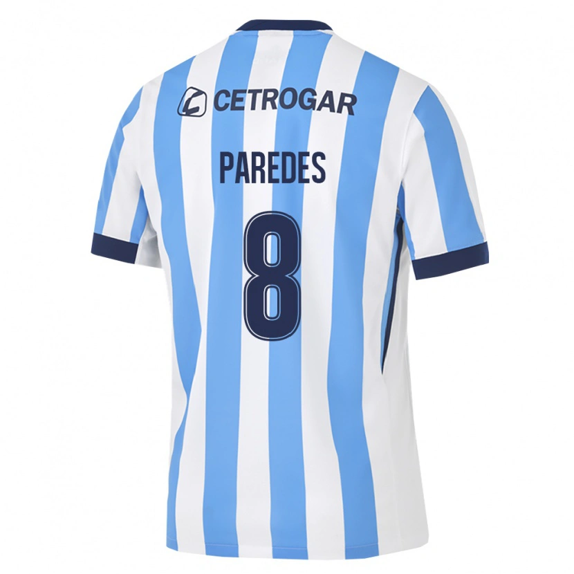 Danxen Bambino Maglia Máximo Paredes #8 Azzurro Bianco Nero Kit Gara Home 2026/27 Maglietta