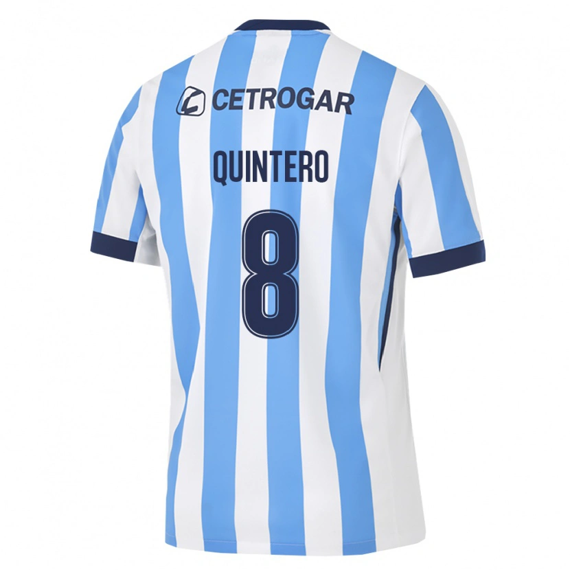 Danxen Bambino Maglia Juan Fernando Quintero #8 Azzurro Bianco Nero Kit Gara Home 2026/27 Maglietta
