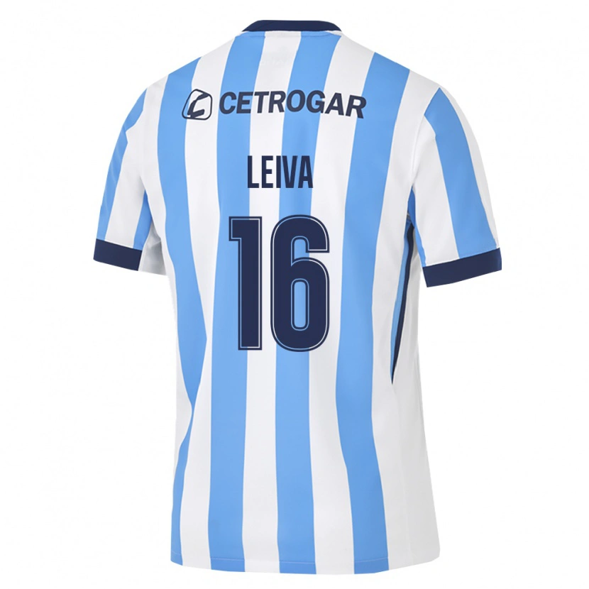 Danxen Bambino Maglia Gonzalo Leiva #16 Azzurro Bianco Nero Kit Gara Home 2026/27 Maglietta