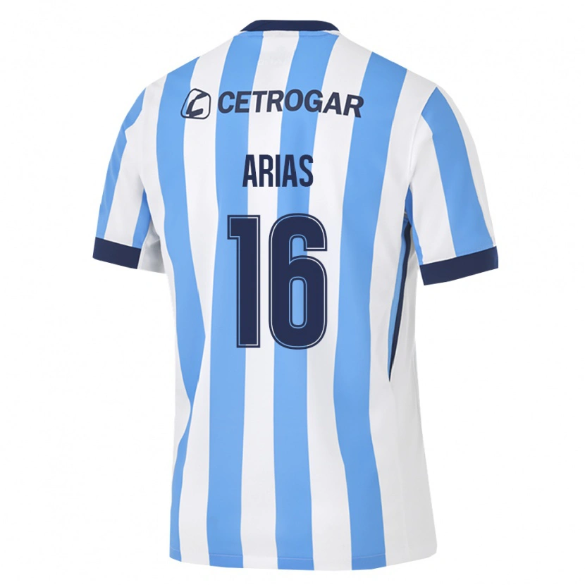 Danxen Bambino Maglia Jeremías Arias #16 Azzurro Bianco Nero Kit Gara Home 2026/27 Maglietta