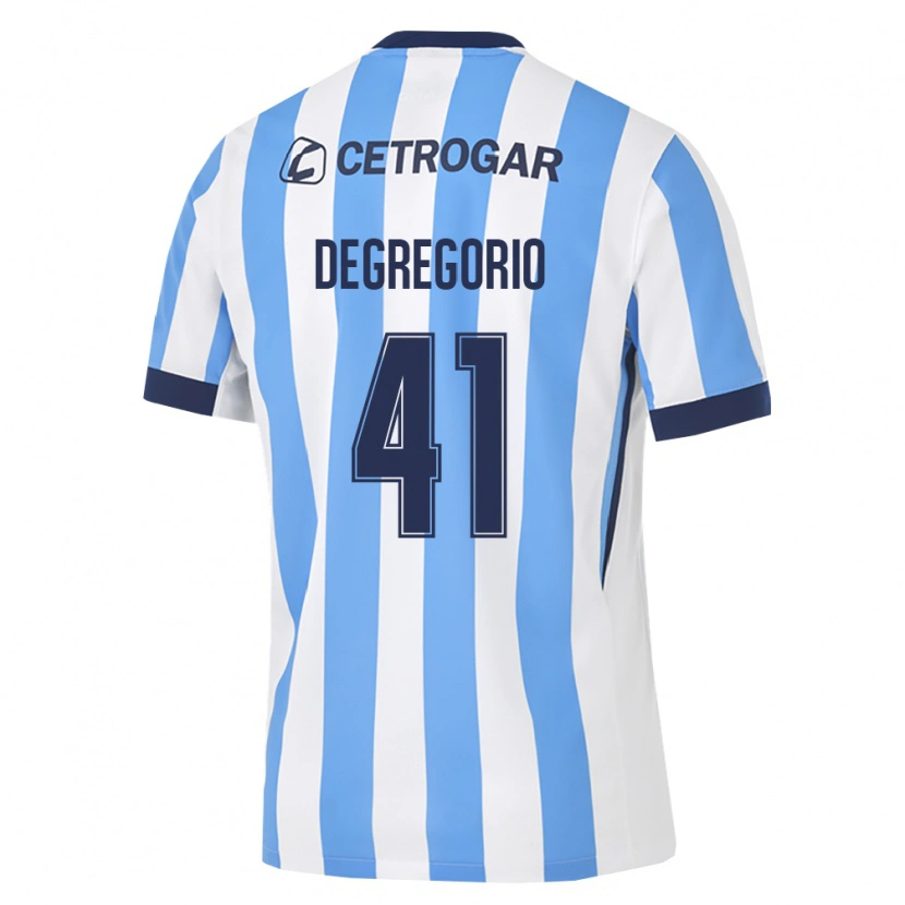 Danxen Bambino Maglia Ramiro Degregorio #41 Azzurro Bianco Nero Kit Gara Home 2026/27 Maglietta