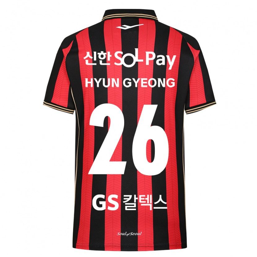 Danxen Bambino Maglia Hyun-Gyeong Jeong #26 Rosso Bianco Nero Kit Gara Home 2026/27 Maglietta
