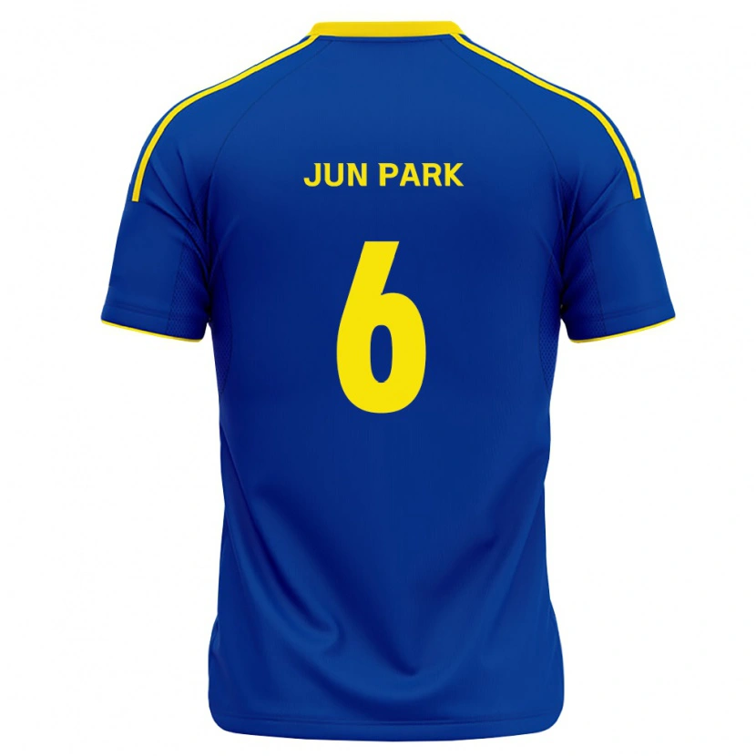 Danxen Bambino Maglia Jun Park #6 Blu Reale Giallo Kit Gara Home 2026/27 Maglietta