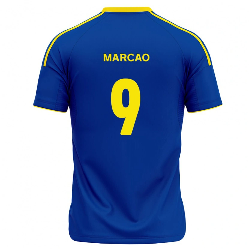 Danxen Bambino Maglia Marcos Vinicius Amaral Alves #9 Blu Reale Giallo Kit Gara Home 2026/27 Maglietta