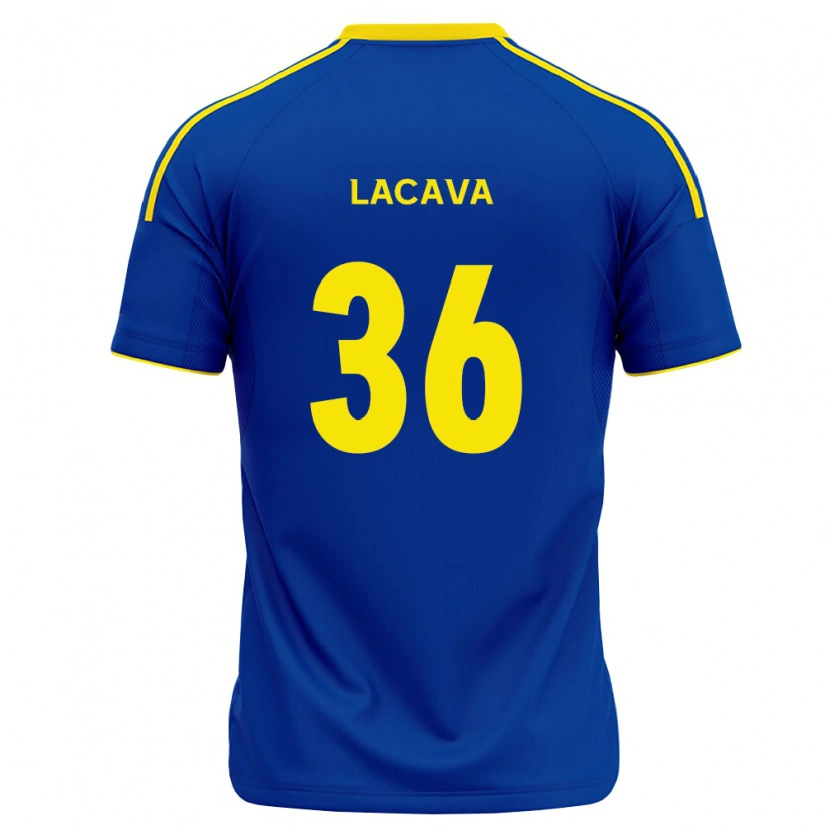 Danxen Bambino Maglia Matías Lacava #36 Blu Reale Giallo Kit Gara Home 2026/27 Maglietta