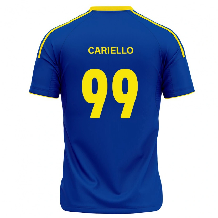 Danxen Bambino Maglia Yago Cariello #99 Blu Reale Giallo Kit Gara Home 2026/27 Maglietta