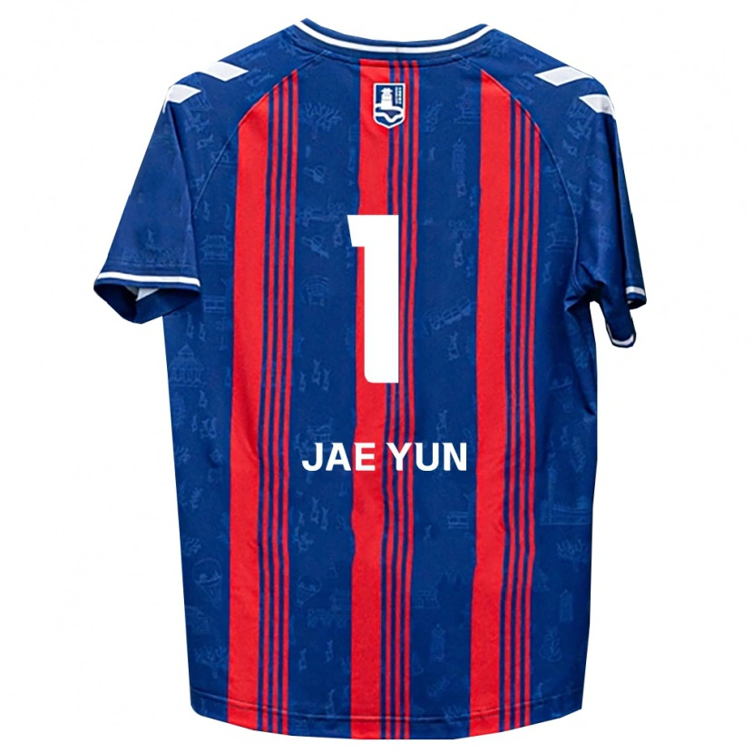 Danxen Bambino Maglia Jae-Yun Hwang #1 Blu Rosso Bianco Kit Gara Home 2026/27 Maglietta