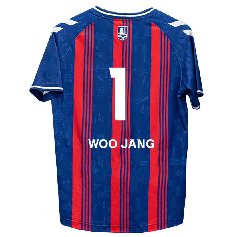 Danxen Bambino Maglia Woo-Jang Jo #1 Blu Rosso Bianco Kit Gara Home 2026/27 Maglietta