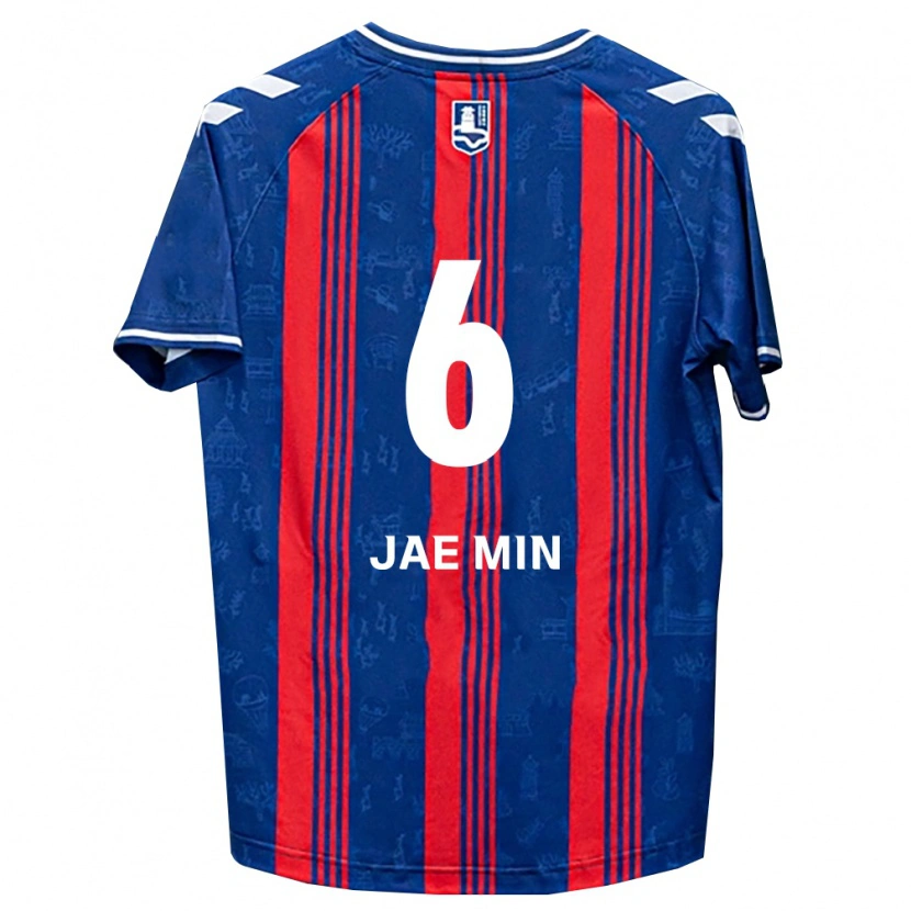 Danxen Bambino Maglia Jae-Min Chun #6 Blu Rosso Bianco Kit Gara Home 2026/27 Maglietta