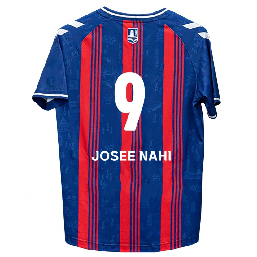 Danxen Bambino Maglia Josée Nahi #9 Blu Rosso Bianco Kit Gara Home 2026/27 Maglietta