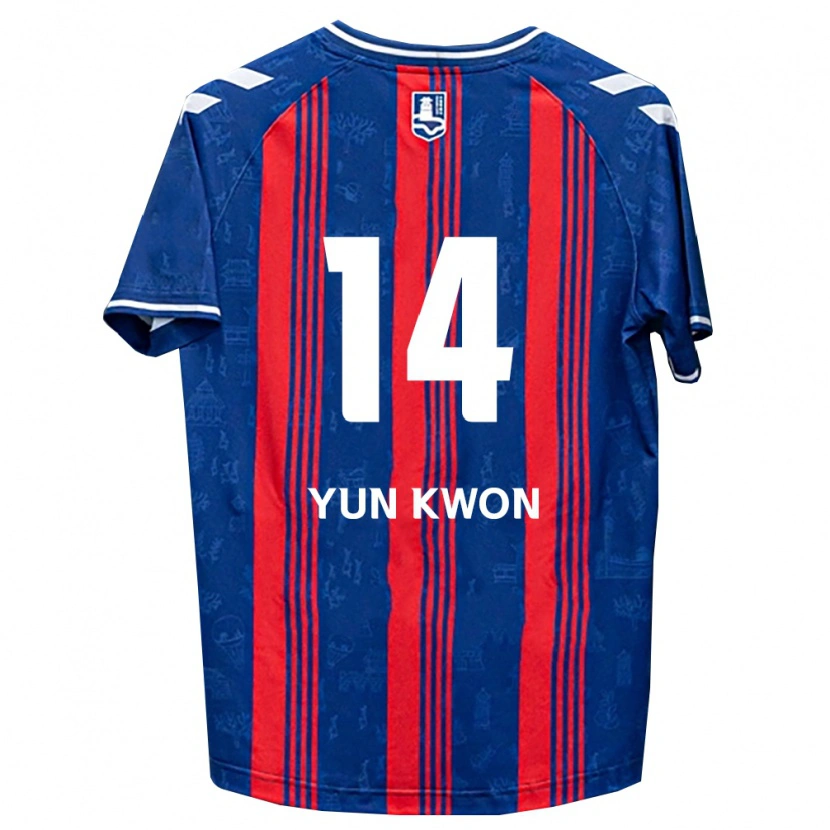 Danxen Bambino Maglia Yun-Kwon Cho #14 Blu Rosso Bianco Kit Gara Home 2026/27 Maglietta