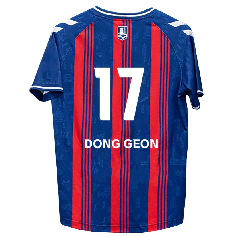 Danxen Bambino Maglia Dong-Geon No #17 Blu Rosso Bianco Kit Gara Home 2026/27 Maglietta