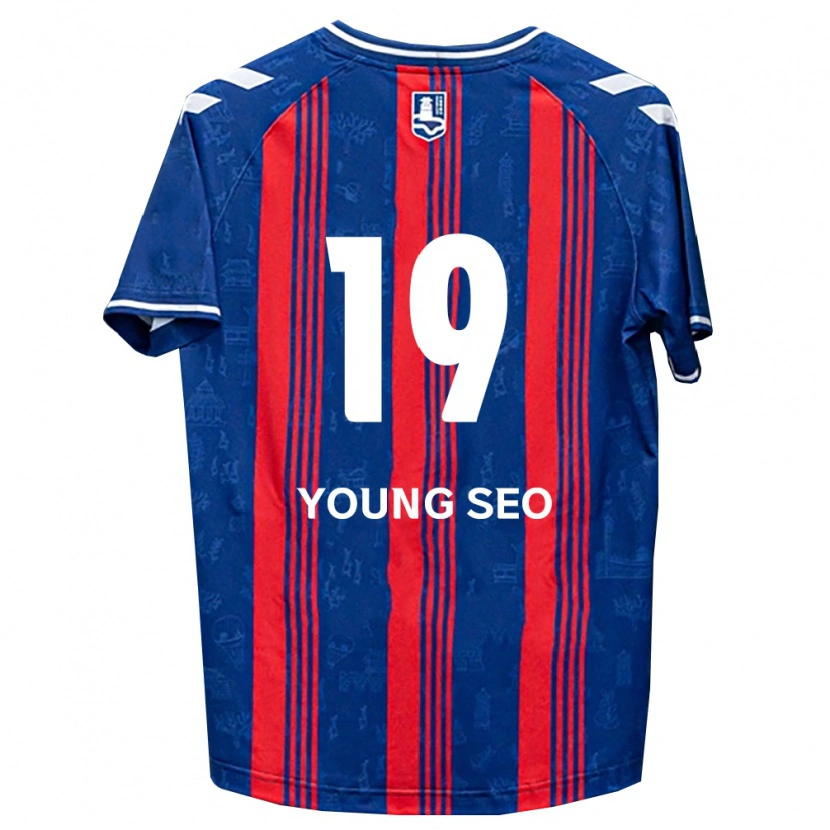 Danxen Bambino Maglia Young-Seo Lee #19 Blu Rosso Bianco Kit Gara Home 2026/27 Maglietta