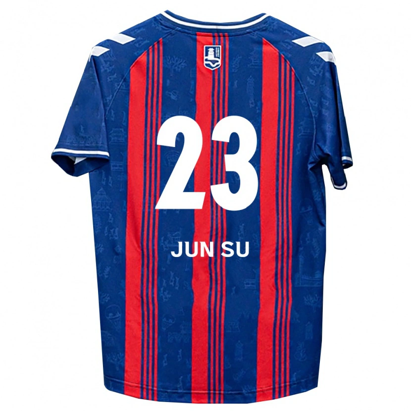 Danxen Bambino Maglia Jun-Su Ahn #23 Blu Rosso Bianco Kit Gara Home 2026/27 Maglietta
