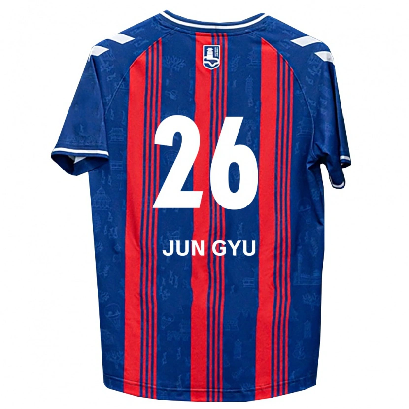 Danxen Bambino Maglia Jun-Gyu Ahn #26 Blu Rosso Bianco Kit Gara Home 2026/27 Maglietta