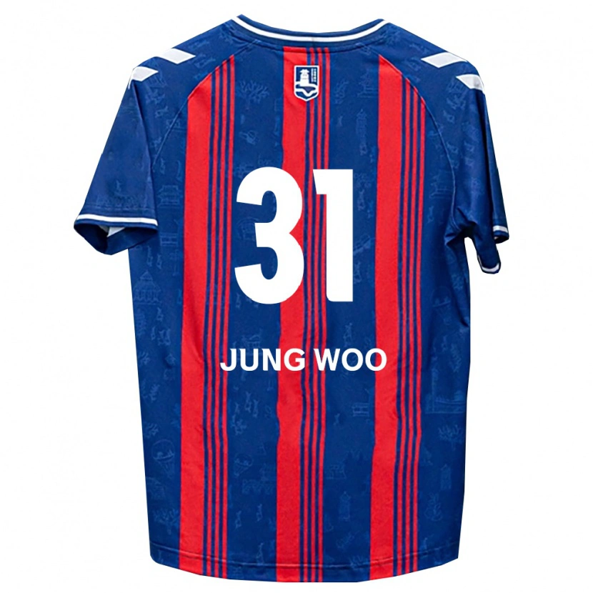 Danxen Bambino Maglia Jung-Woo Moon #31 Blu Rosso Bianco Kit Gara Home 2026/27 Maglietta