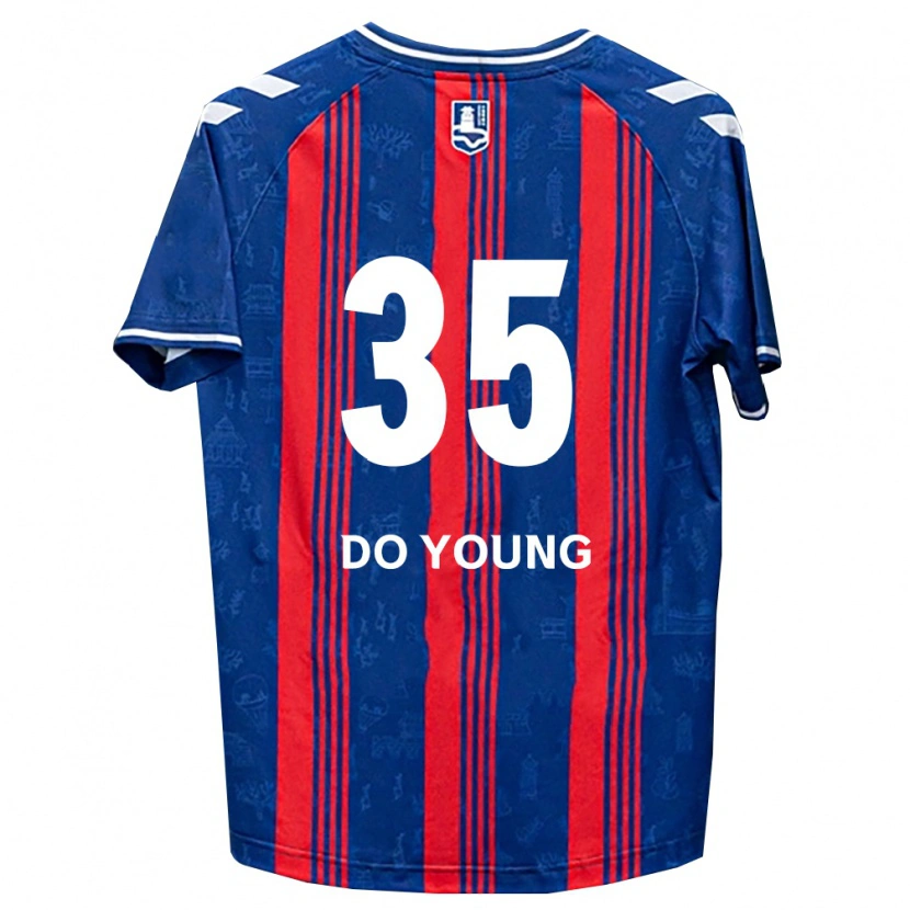 Danxen Bambino Maglia Do-Young Kim #35 Blu Rosso Bianco Kit Gara Home 2026/27 Maglietta