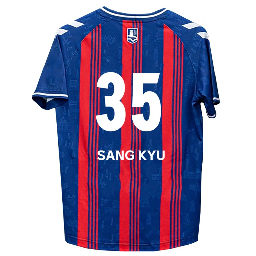Danxen Bambino Maglia Sang-Kyu Han #35 Blu Rosso Bianco Kit Gara Home 2026/27 Maglietta